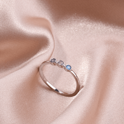 Dainty 3 Birthstone Ring