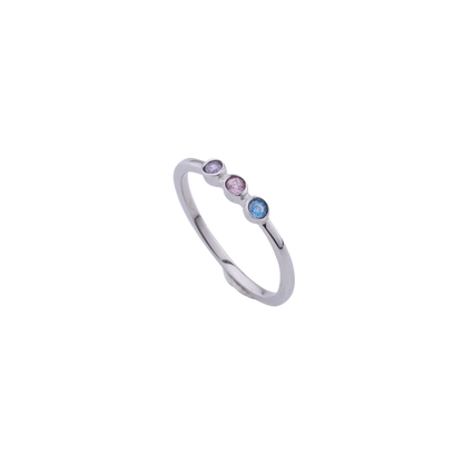 Dainty 3 Birthstone Ring