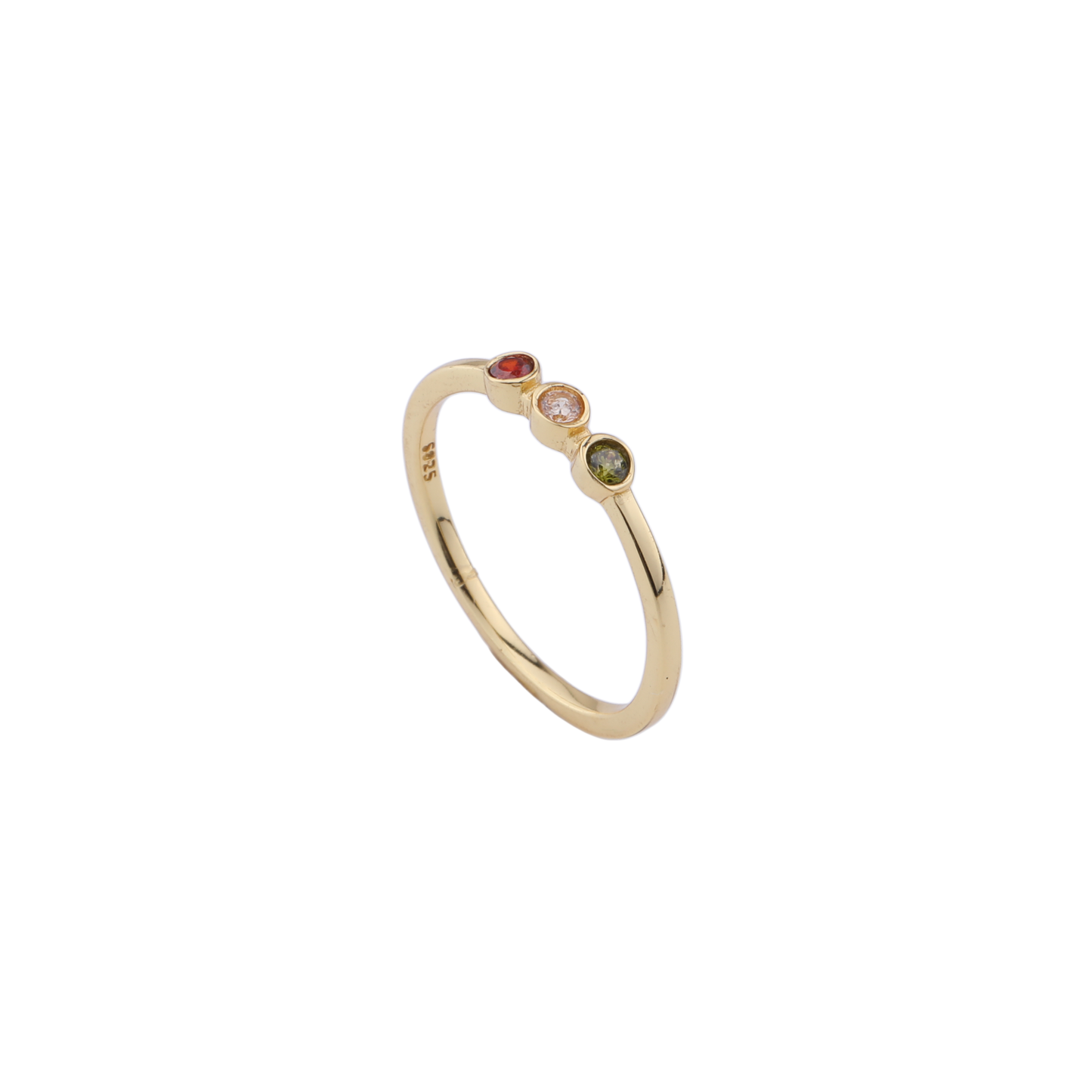 Dainty 3 Birthstone Ring