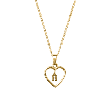 Heart Initial Necklace