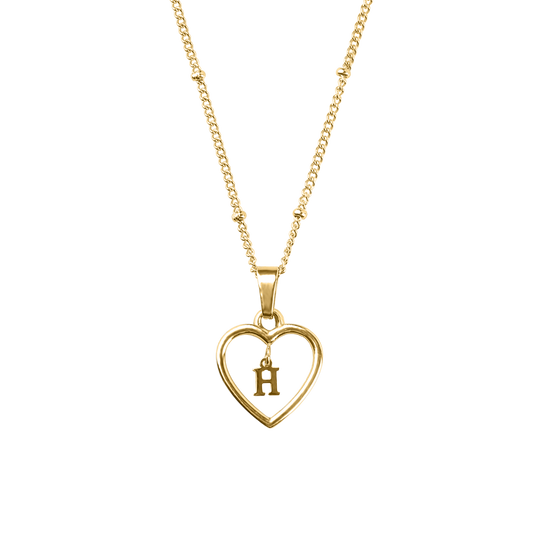 Heart Initial Necklace