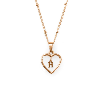 Heart Initial Necklace