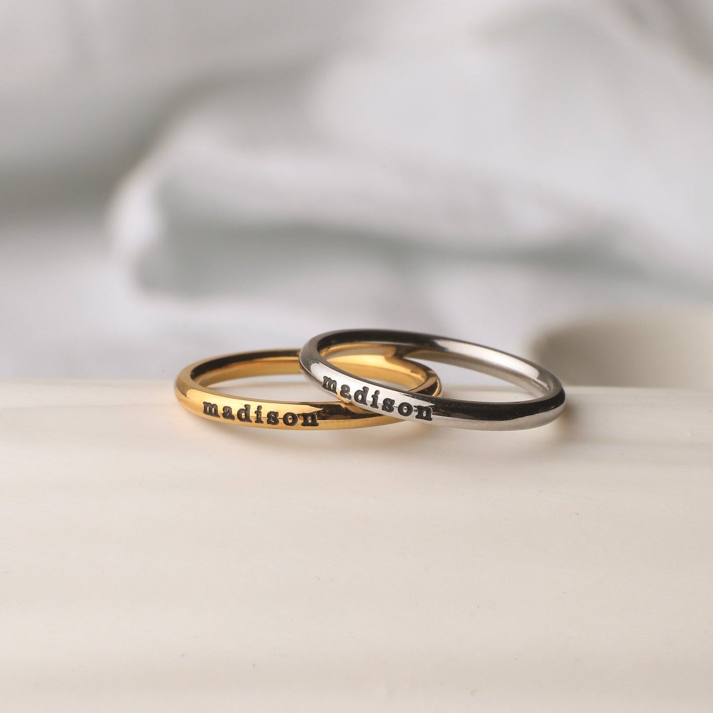 Engraved Stacking Ring | 2mm Band