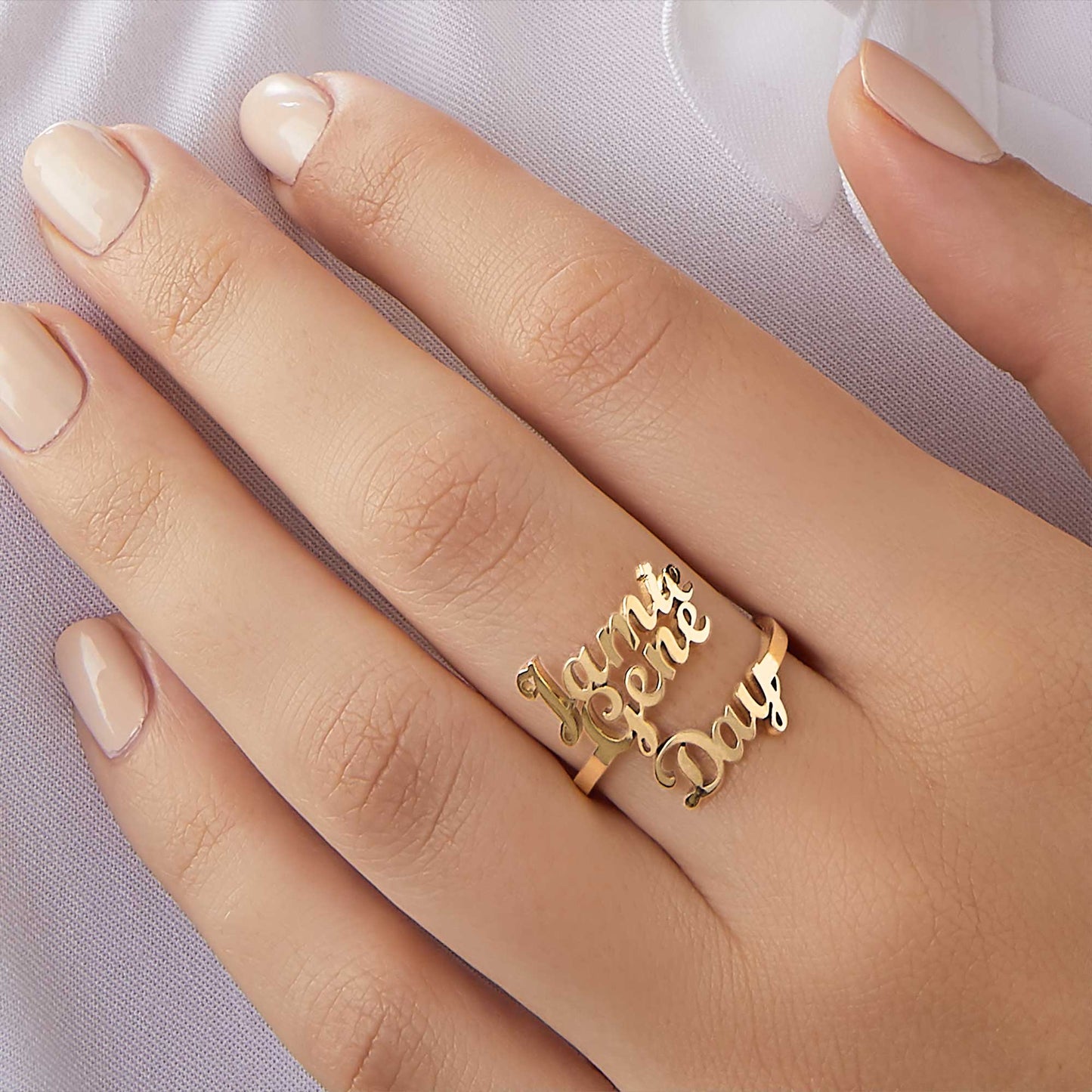 Triple Name Ring