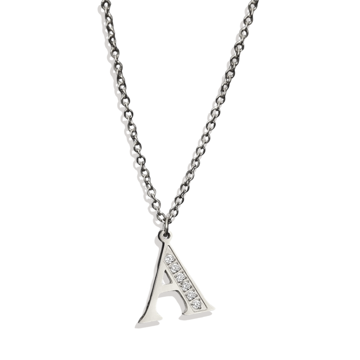 Crystal Accent Letter Satellite Necklace