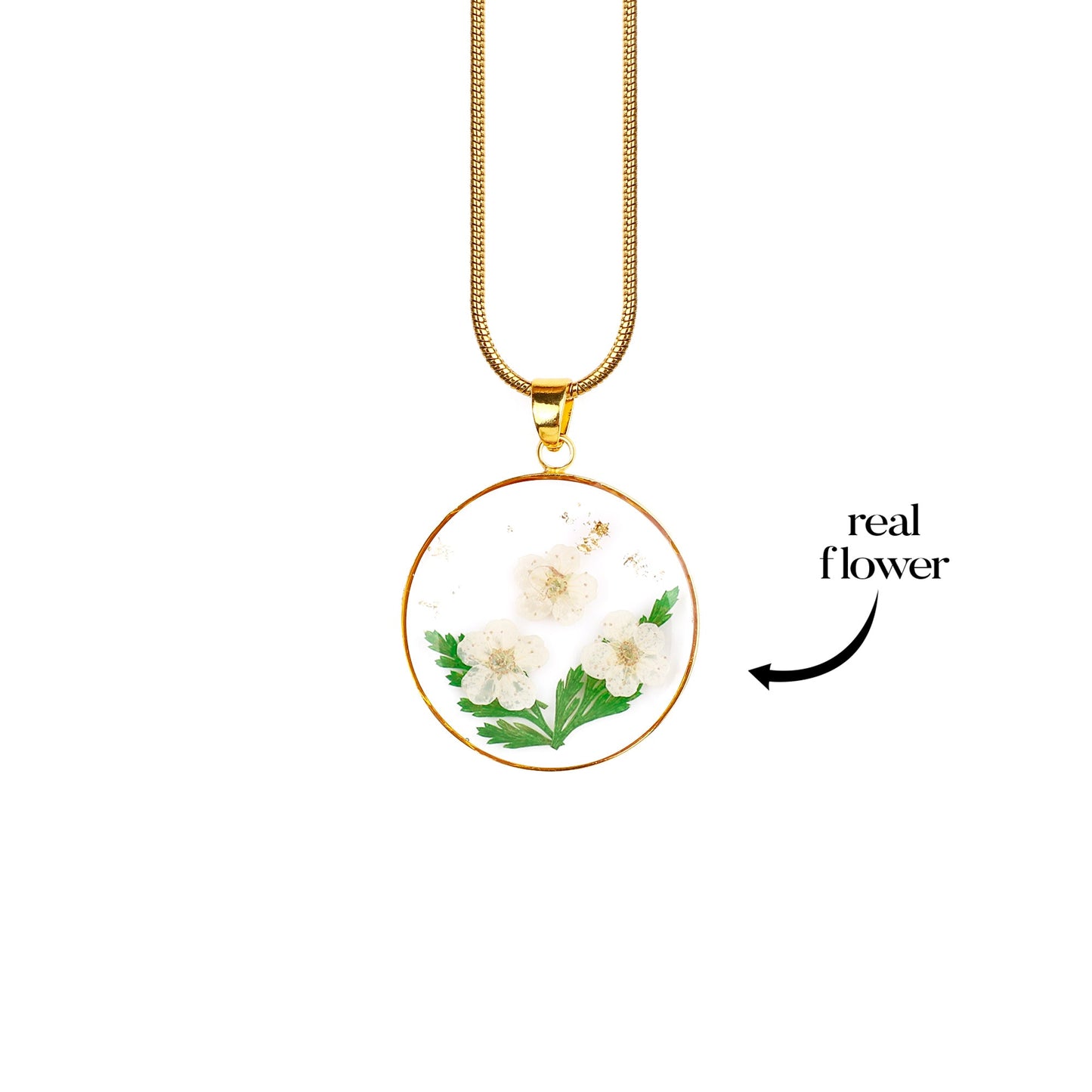 Pressed Birth Flower Necklace