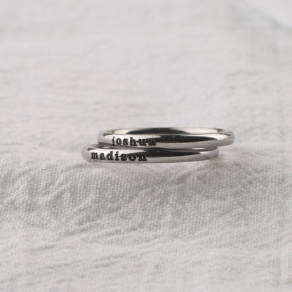 Engraved Stacking Ring | 2mm Band