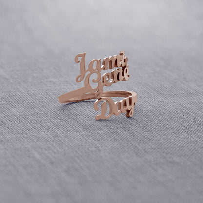 Triple Name Ring