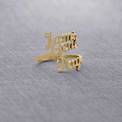 Triple Name Ring