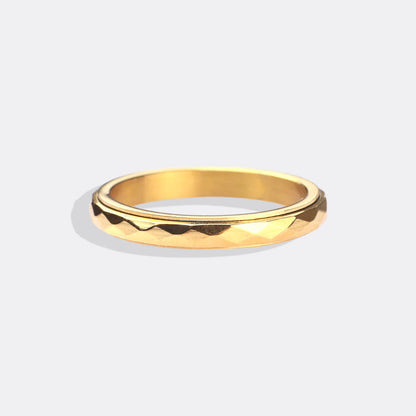 Dainty Hammered Band Spinning Fidget Ring