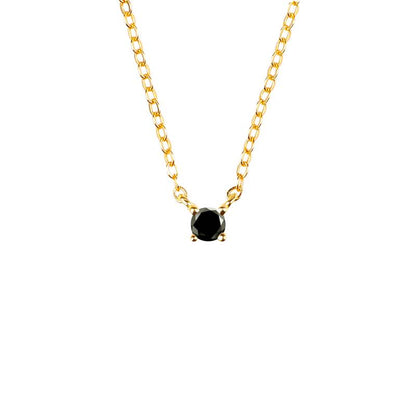 Onyx Dainty Diamond Necklace