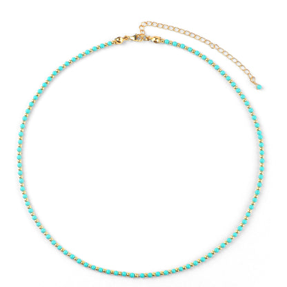 Turquoise Enlightenment 2mm Healing Necklace