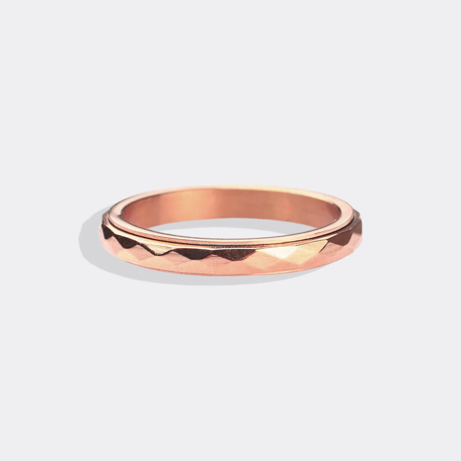 Dainty Hammered Band Spinning Fidget Ring