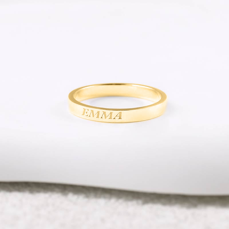 Dainty Personalized 2mm Stacking Ring