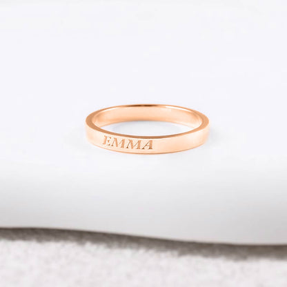 Dainty Personalized 2mm Stacking Ring