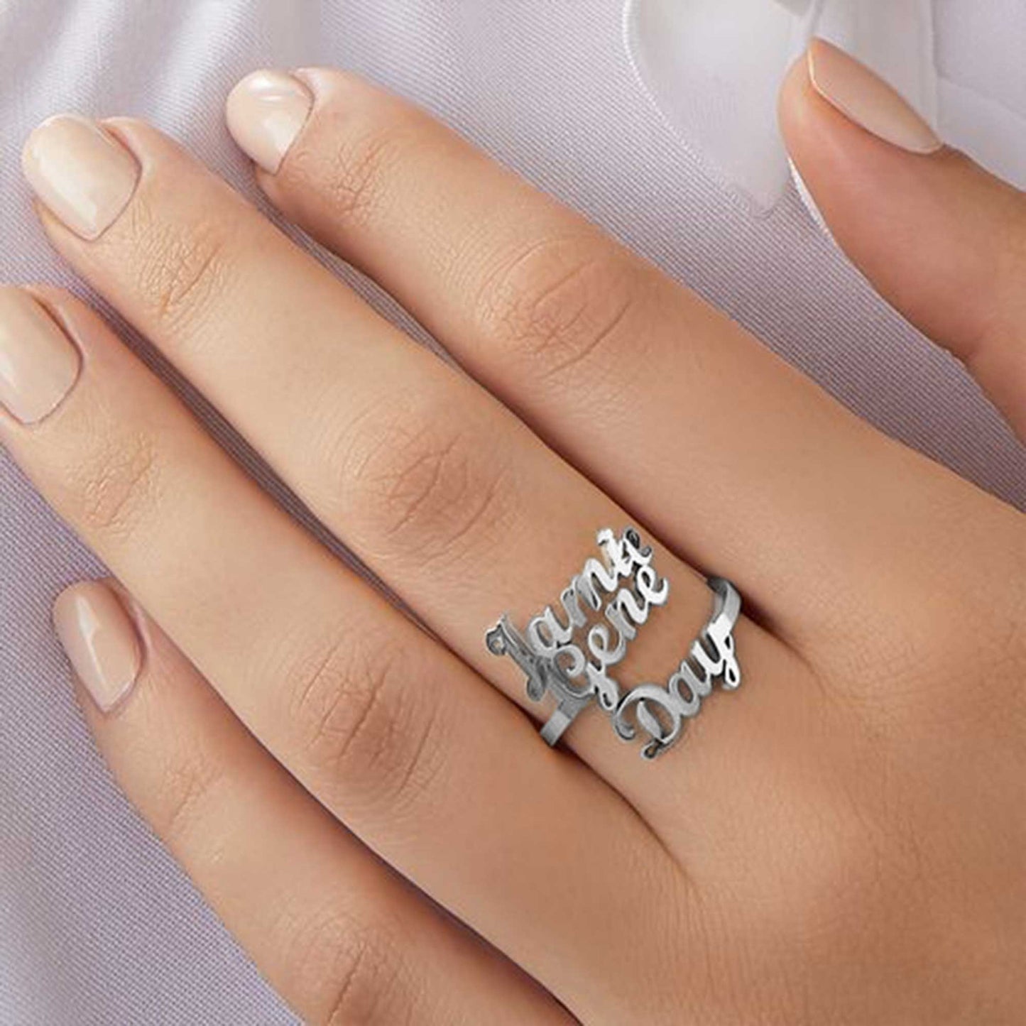 Triple Name Ring