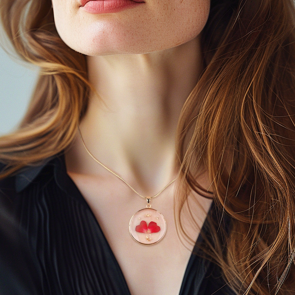 Pressed Birth Flower Necklace