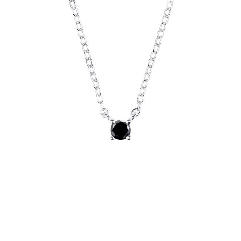 Onyx Dainty Diamond Necklace