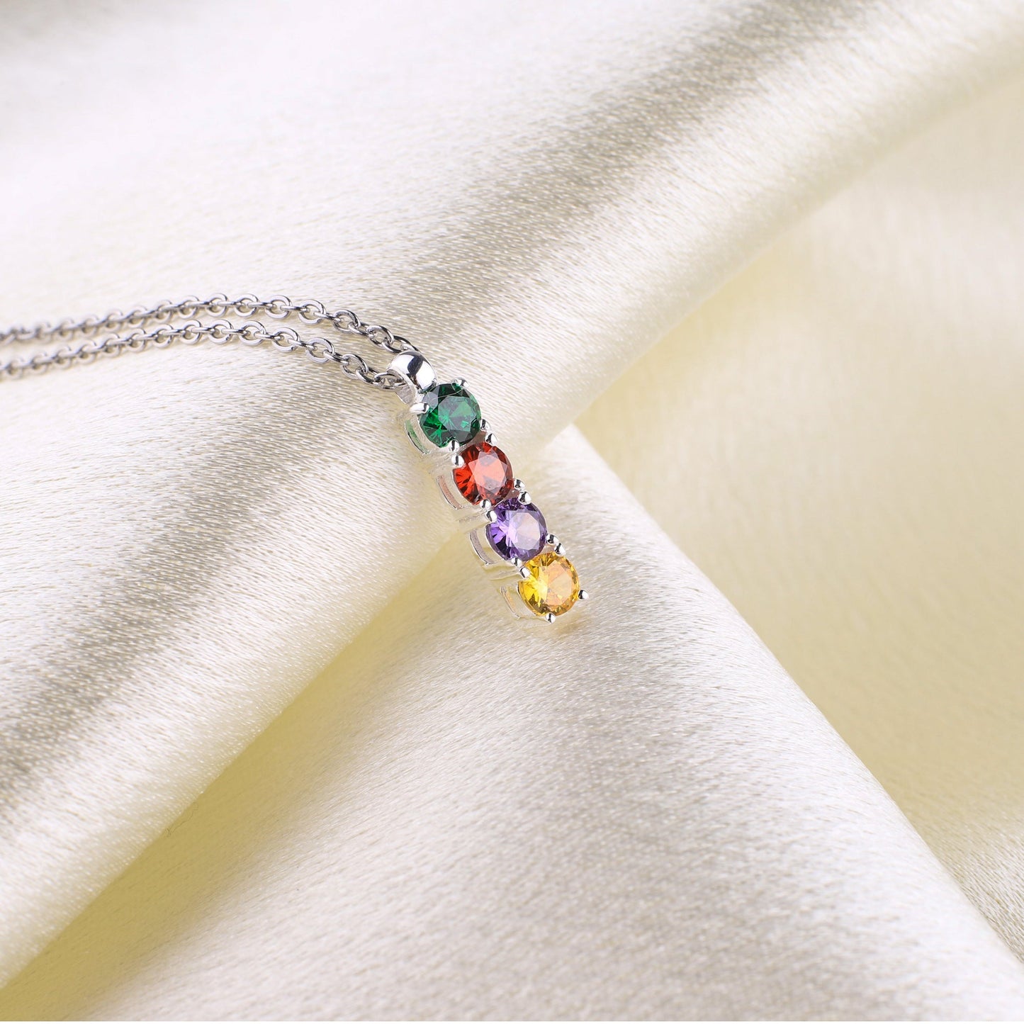 Family Birthstone Necklace