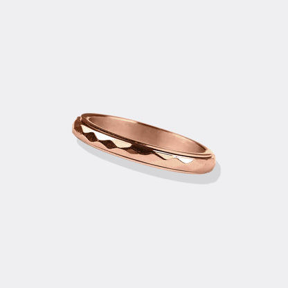 Dainty Hammered Band Spinning Fidget Ring