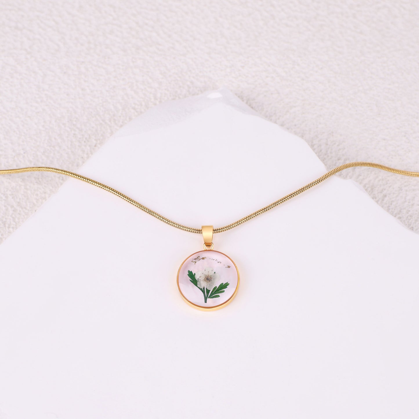 Pressed Birth Flower Necklace