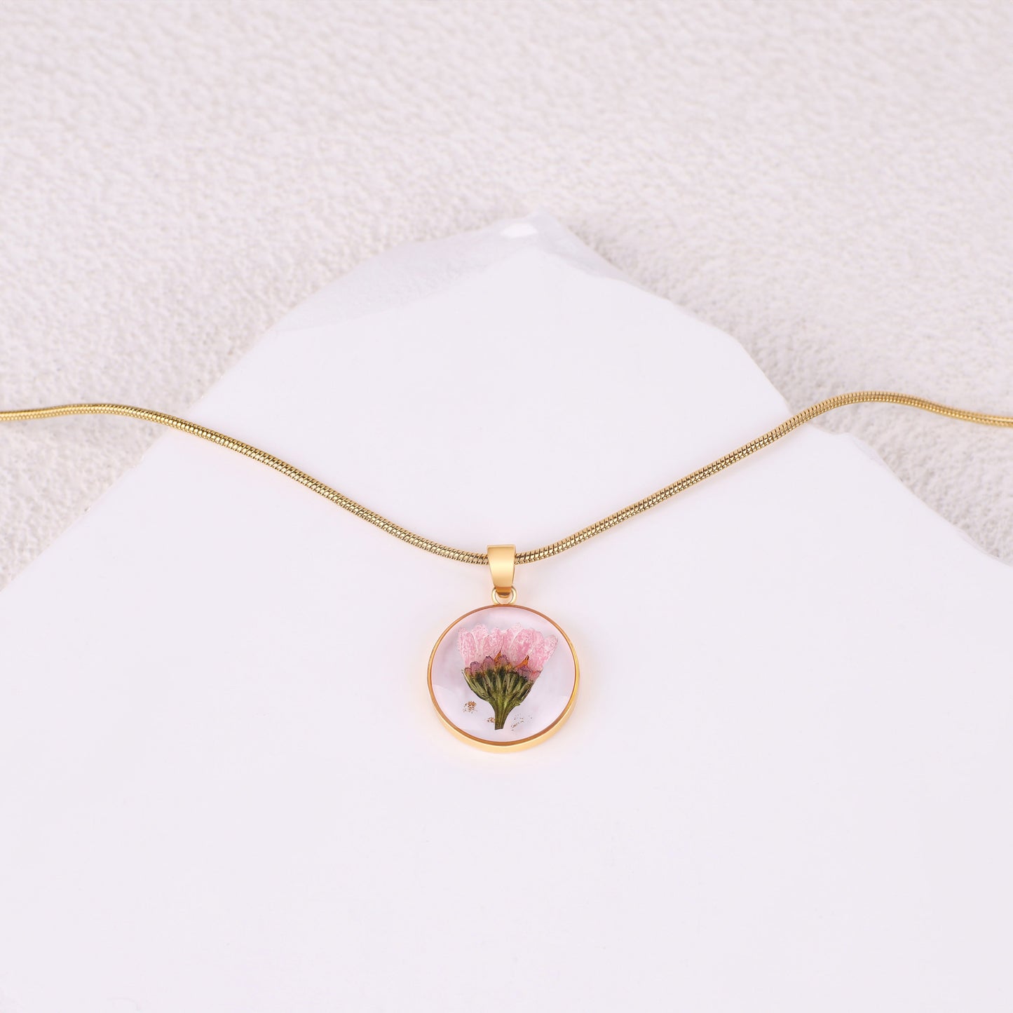 Pressed Birth Flower Necklace