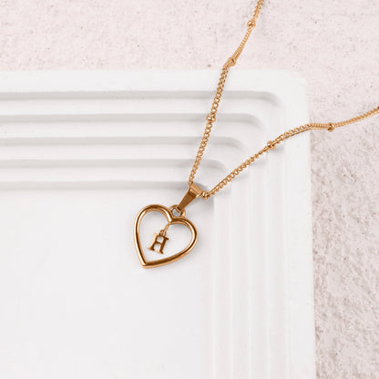 Heart Initial Necklace