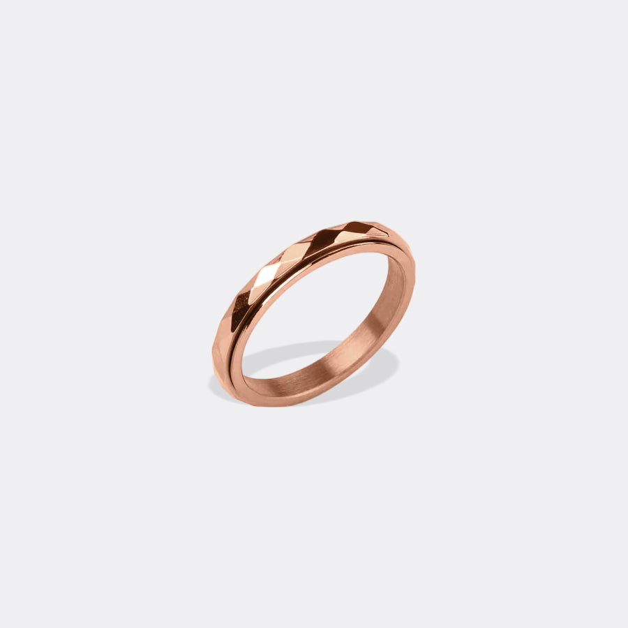 Dainty Hammered Band Spinning Fidget Ring