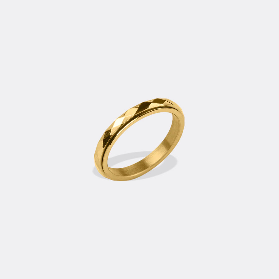 Dainty Hammered Band Spinning Fidget Ring