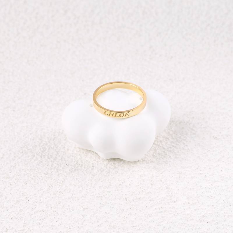 Dainty Personalized 2mm Stacking Ring