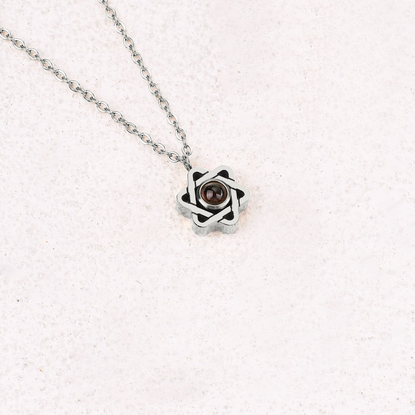 Star of David Photo Necklace