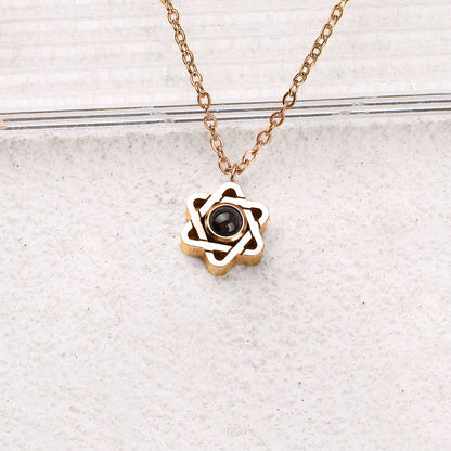 Star of David Photo Necklace