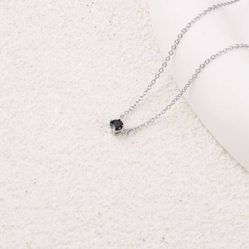 Onyx Dainty Diamond Necklace