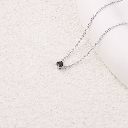 Onyx Dainty Diamond Necklace