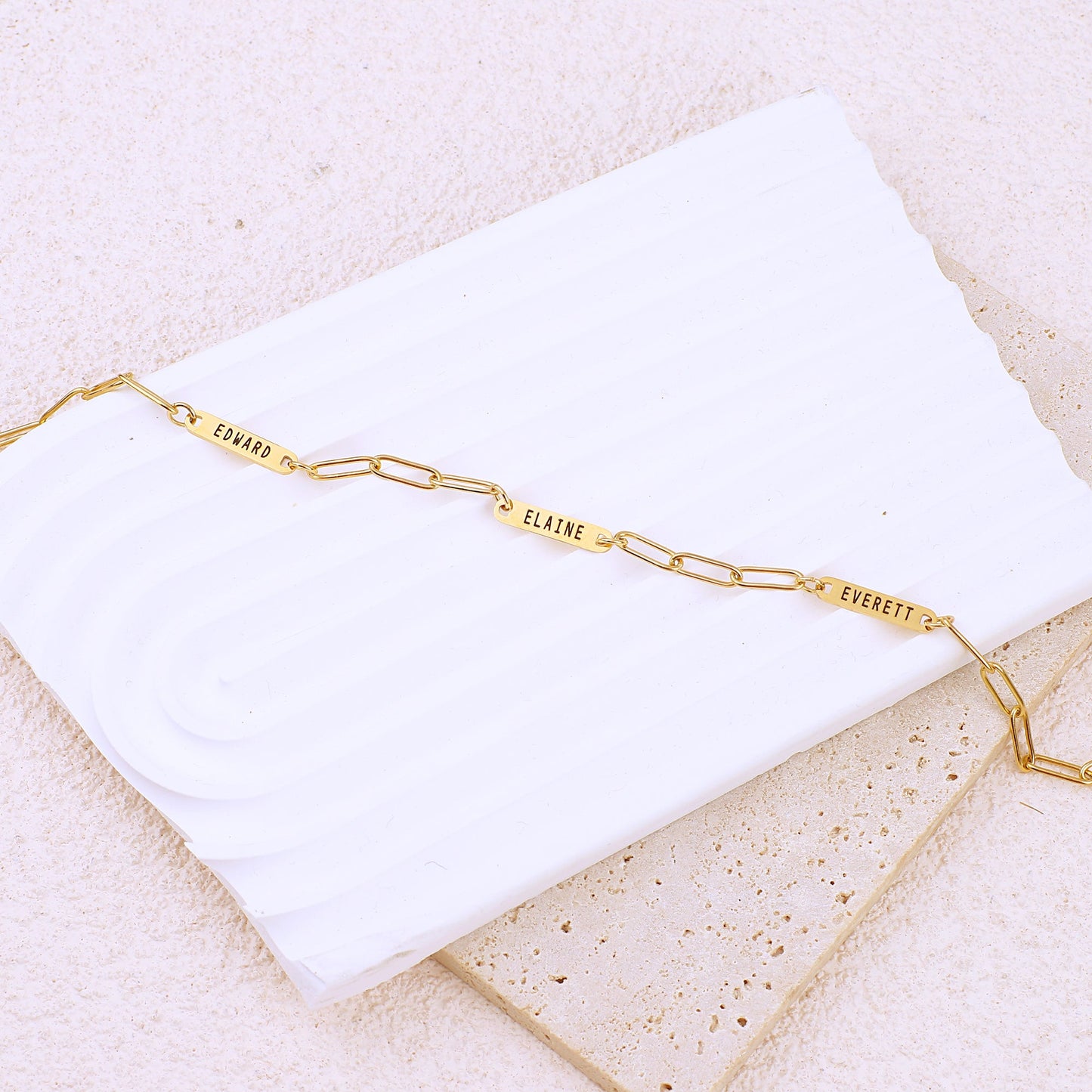 Paperclip Necklace With Personalized Names