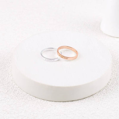 Dainty Personalized 2mm Stacking Ring