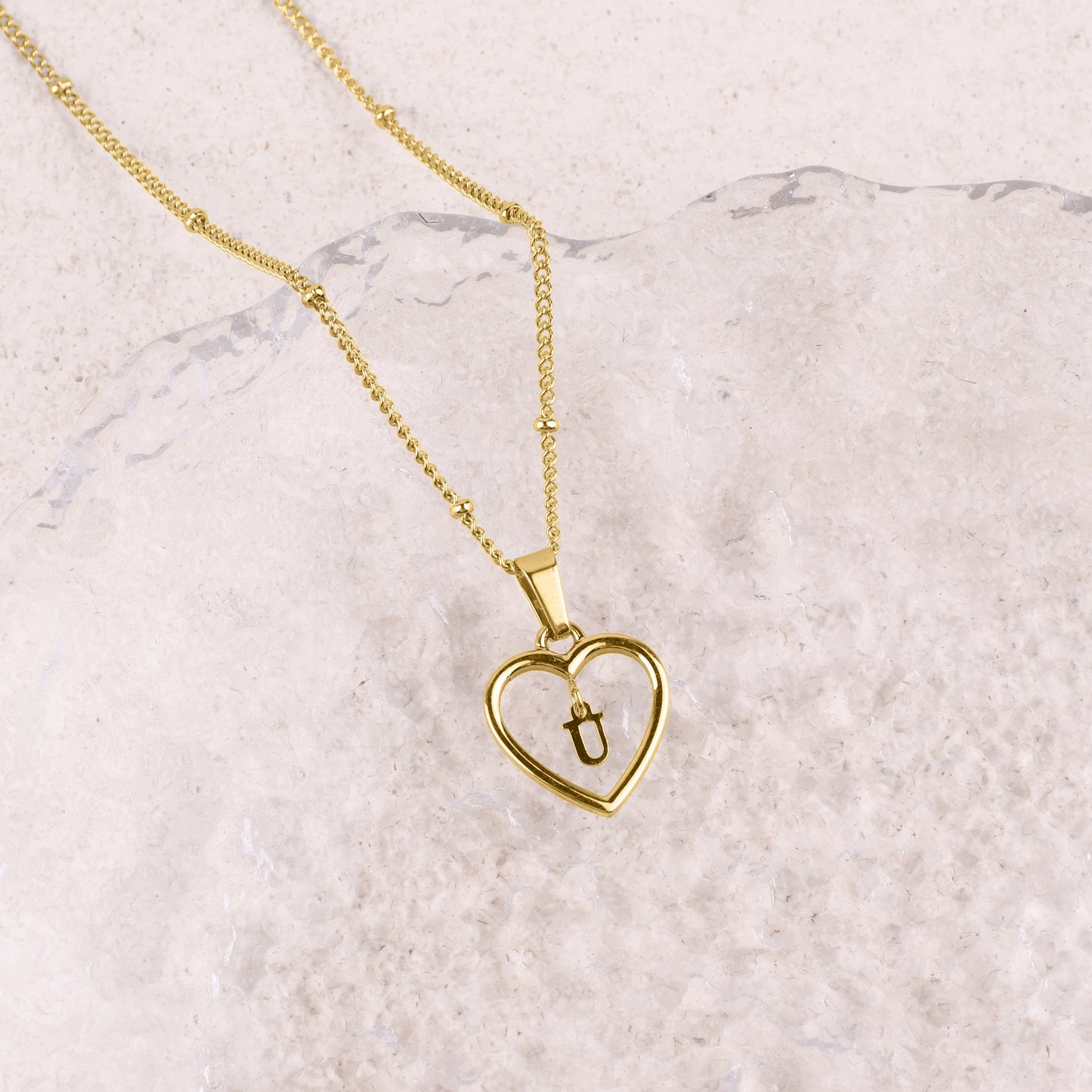 Heart Initial Necklace