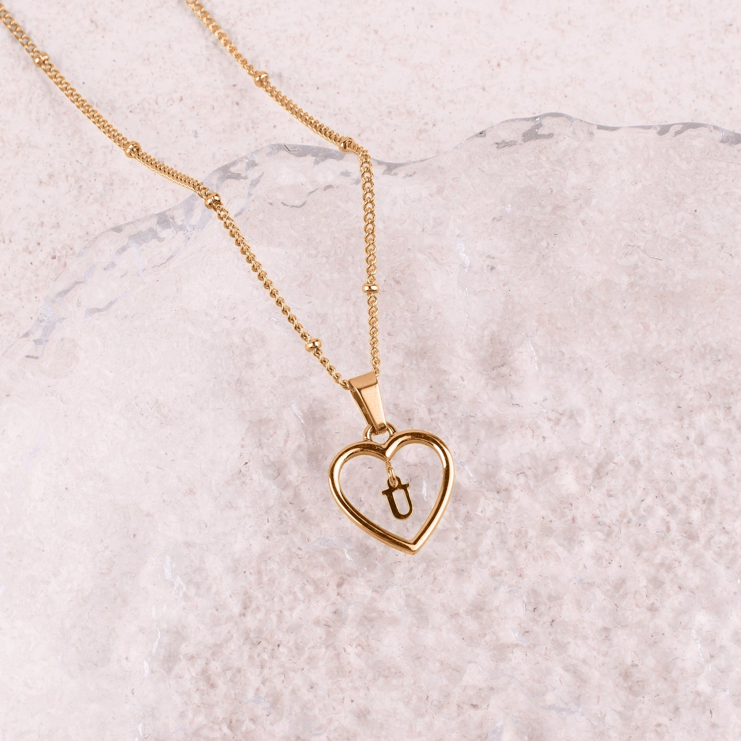 Heart Initial Necklace