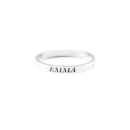 Dainty Personalized 2mm Stacking Ring