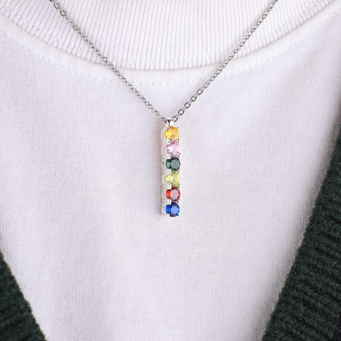 Family Birthstone Necklace