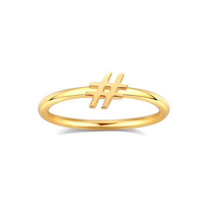 Dainty Stacking Symbol Ring