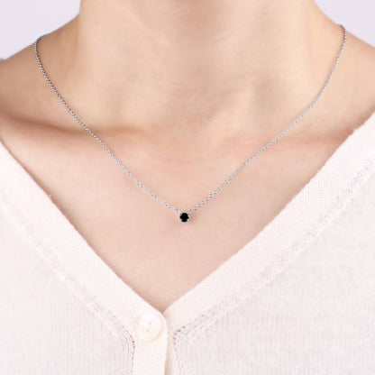 Onyx Dainty Diamond Necklace