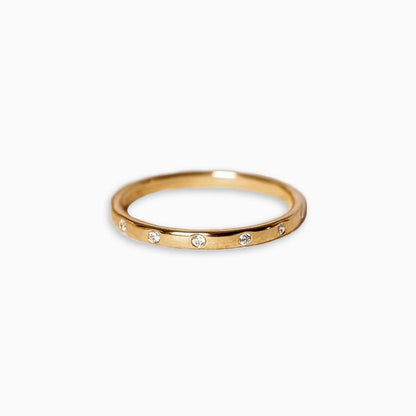 Bezel-Set Tiny Stacking Ring