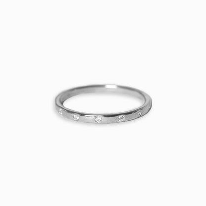 Bezel-Set Tiny Stacking Ring