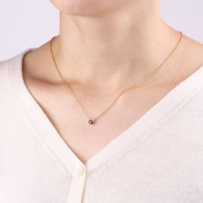 Onyx Dainty Diamond Necklace