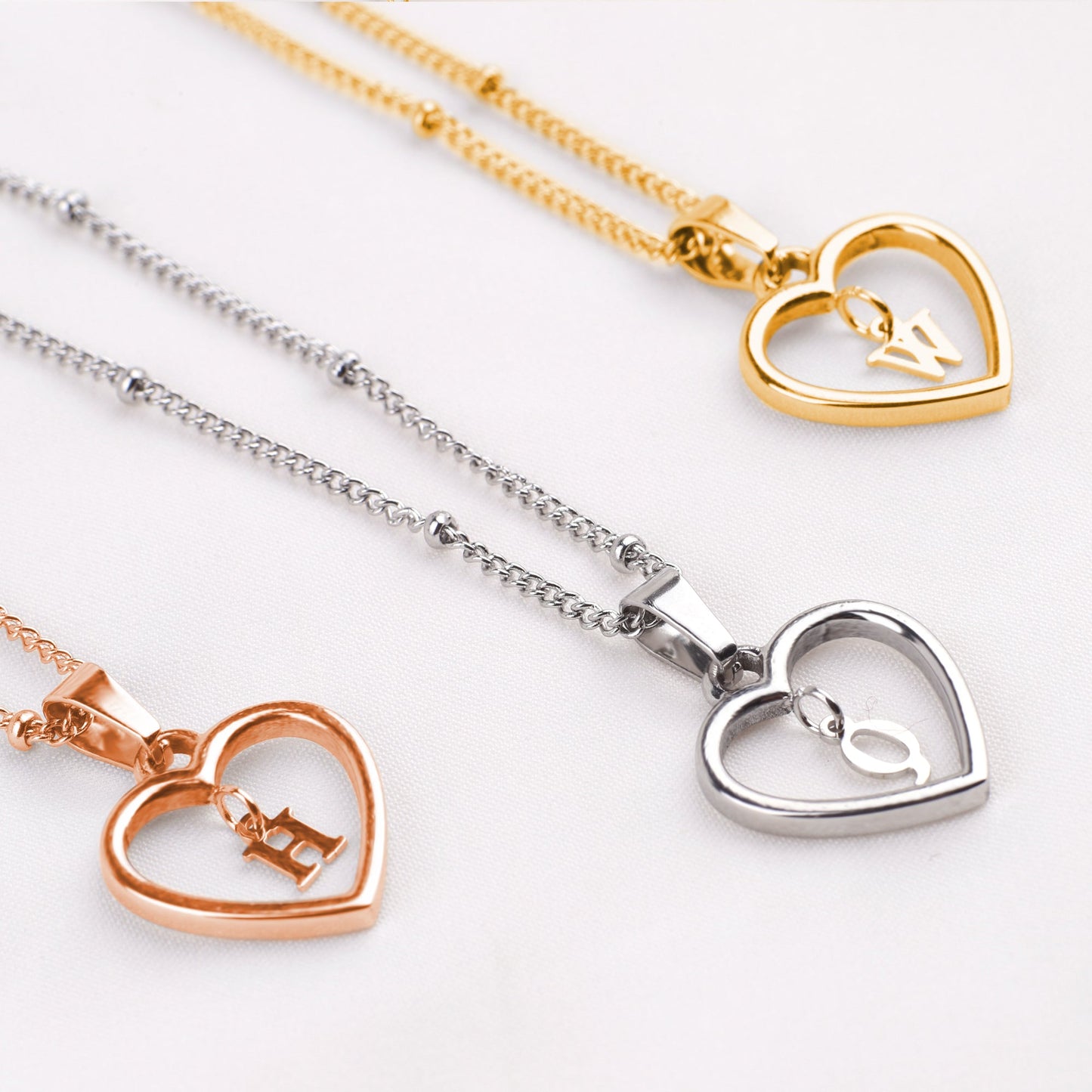 Heart Initial Necklace