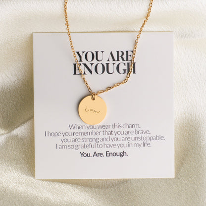 I Am Enough Pendant Necklace