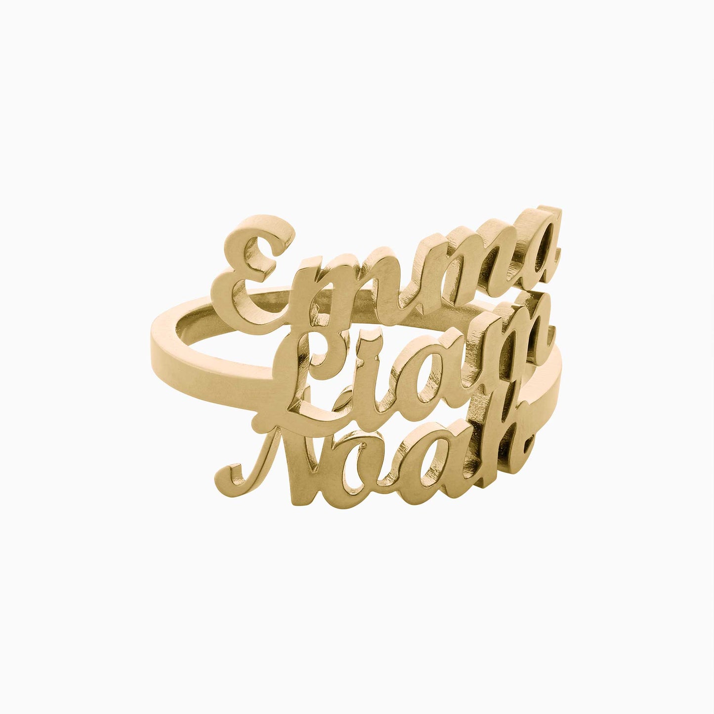 Triple Name Ring