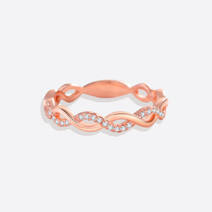 Dainty Pave Twist Stacking Ring