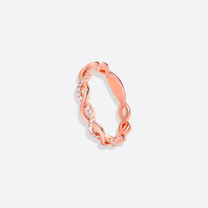 Dainty Pave Twist Stacking Ring